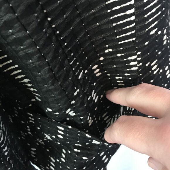 Elie Tahari‎ Womens Black White Abstract Woven Open Front Jacket, Blazer, sz 16, - Picture 4 of 11